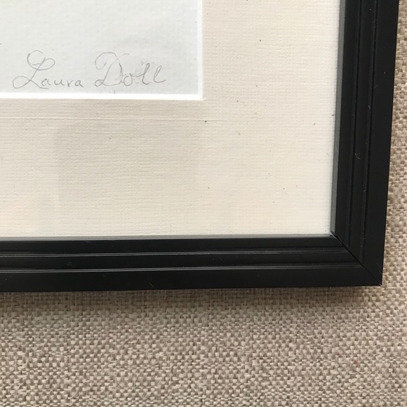 Original watercolor painting in black frame. Red Berries. - Picture 3 of 3